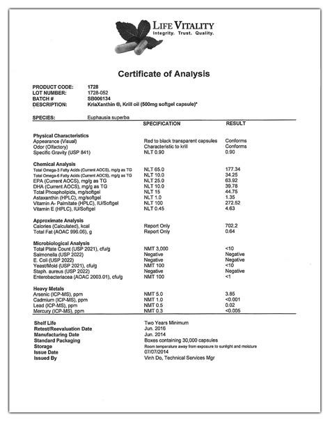 waters column coa|Certificate of Analysis .